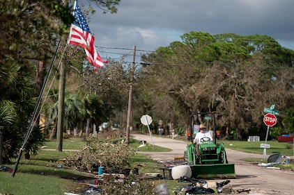 Damage left behind after Hurricane Milton